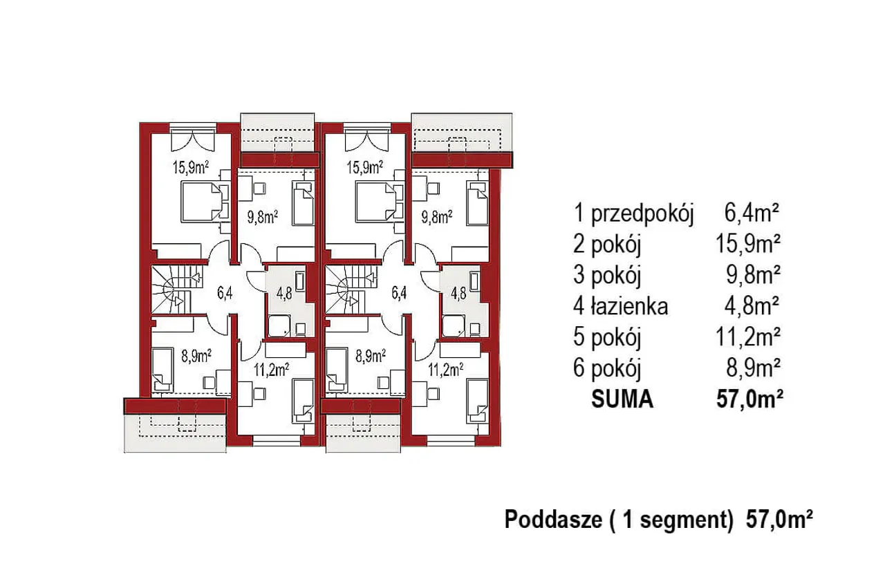 Andrea A dwurodzinny (jednorodzinny dwulokalowy)