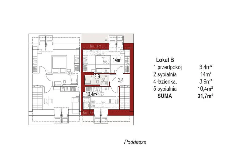 Duo 48+82 jednorodzinny dwulokalowy bliźniak