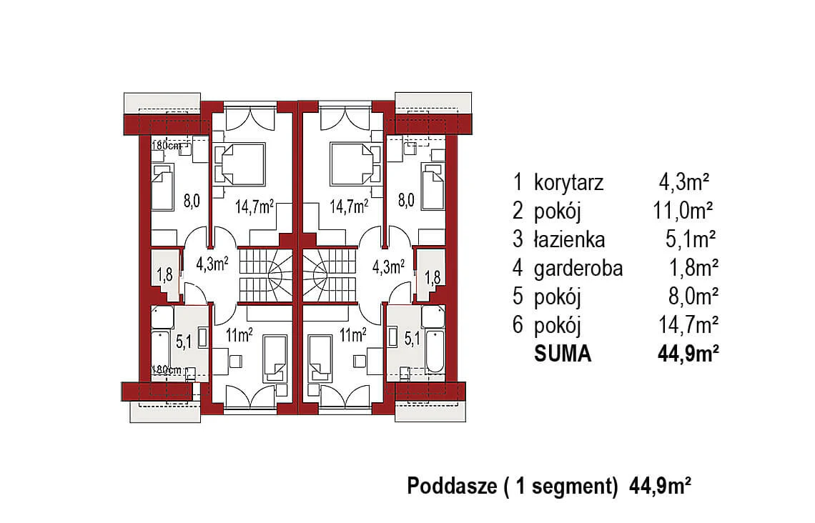 Iskra C dwurodzinny (jednorodzinny dwulokalowy)