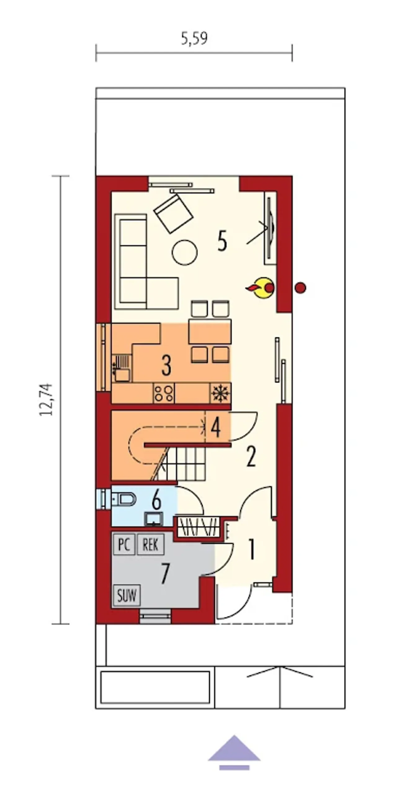 Moniczka IV (wersja B) Energo Plus rzut