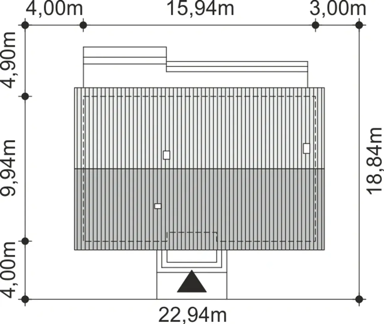 Tracja 6 strop monolityczny Rzut 3