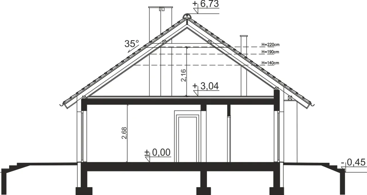 Tracja 6 strop monolityczny Rzut 4