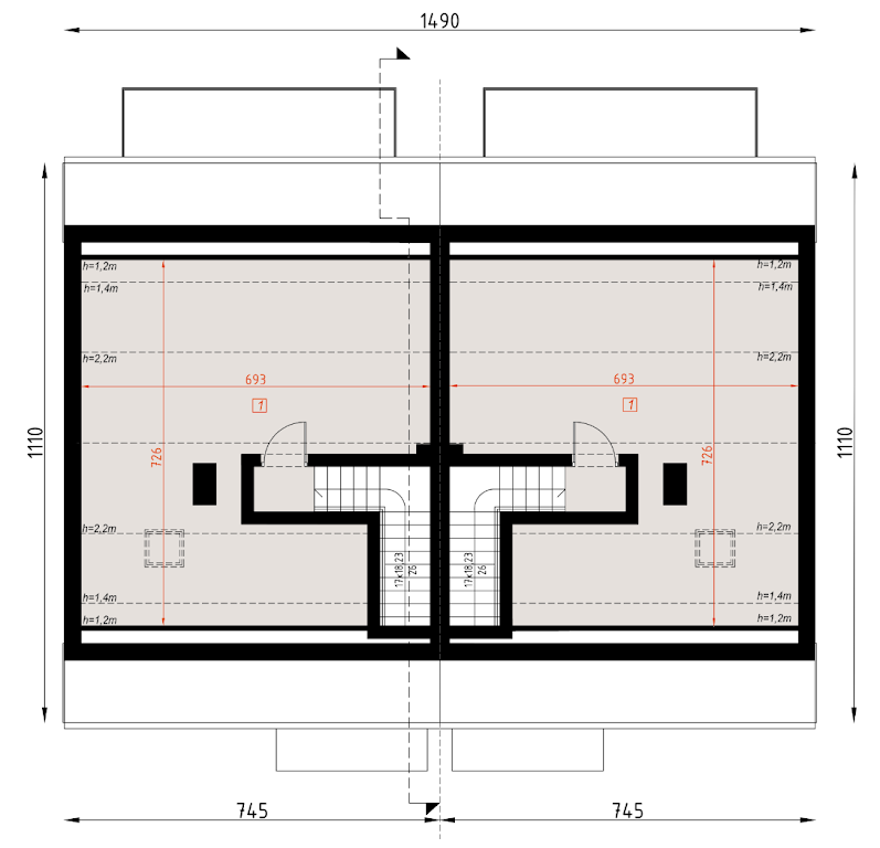 D424A - Zabudowa bliźniacza - segmenty dwulokalowe WT2021
