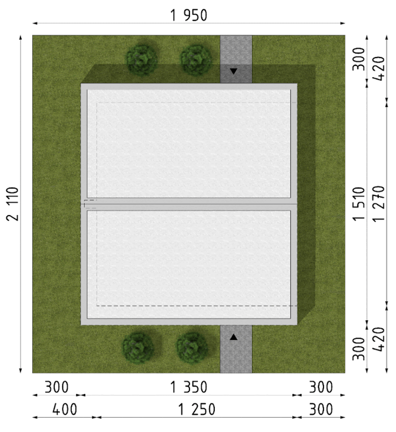 D438A - zabudowa bliźniacza WT2021 Rzut 3