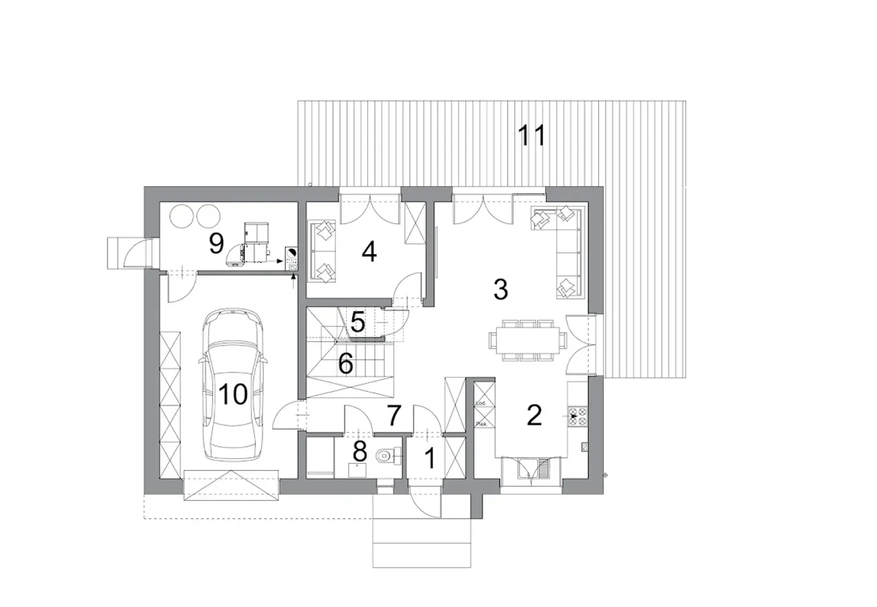 Przytulny D25 wariant II Rzut 1