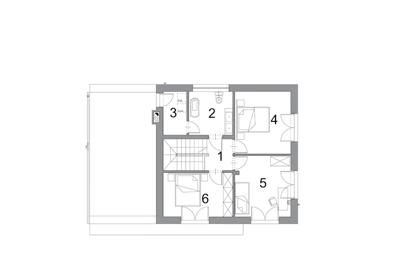 Przytulny D25 wariant II Rzut 2
