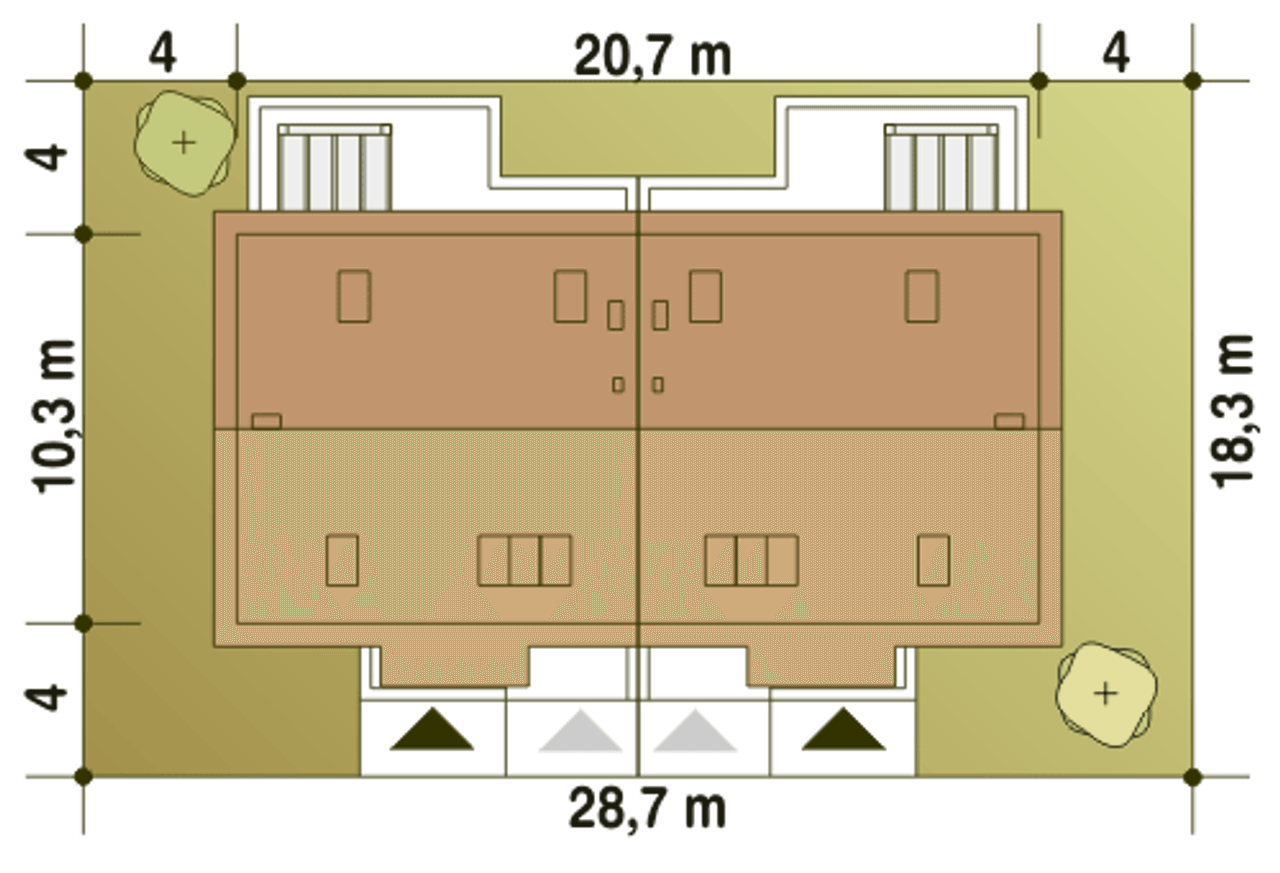 Jarząbek III z garażem 1-st. bliźniak A1-BL1