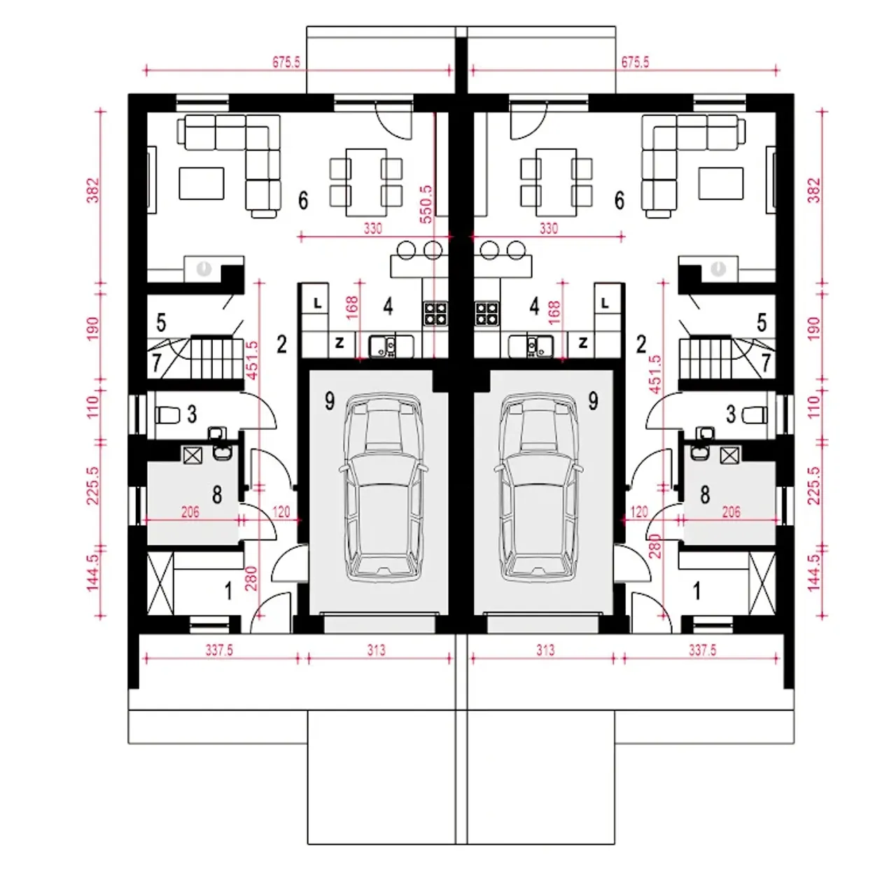 Głuszec III Mode z garażem 1-st. A-ZBL! Rzut 1