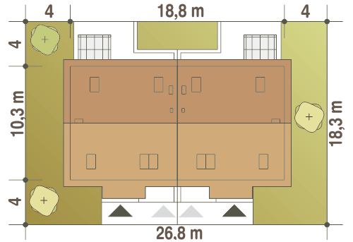 Jarząbek II z garażem 1-st. bliźniak A1-BL1