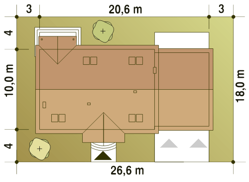 Derkacz z garażem 2-st. A1