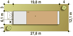 Long z garażem 1-st. A