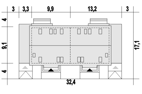 Lerka z wiatą bliźniak A-BL2