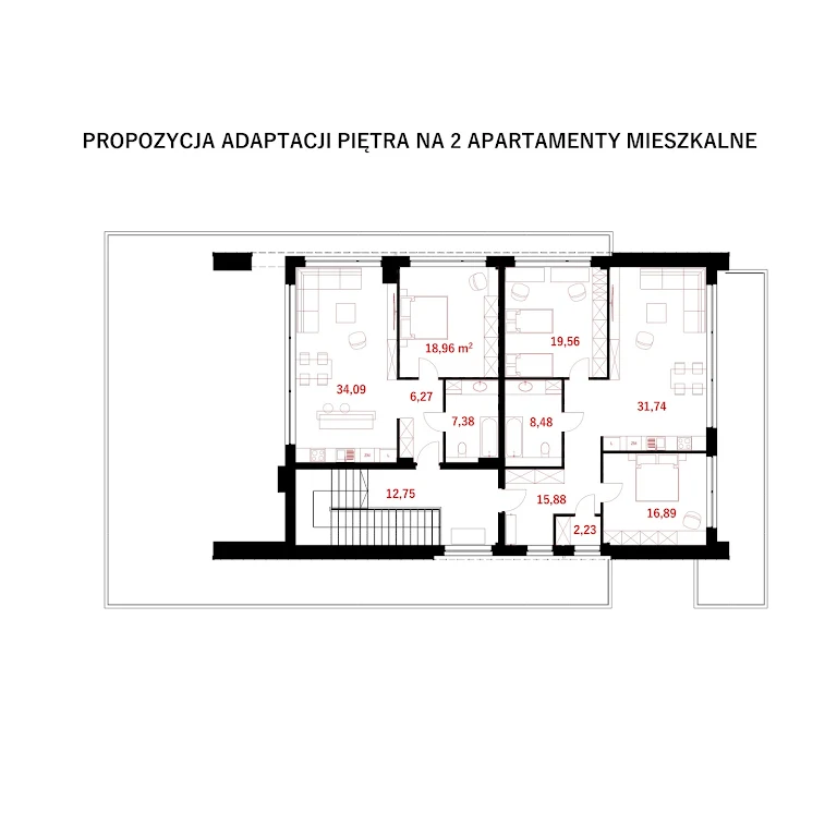 BMU-430 wariant 3 budynek usługowy