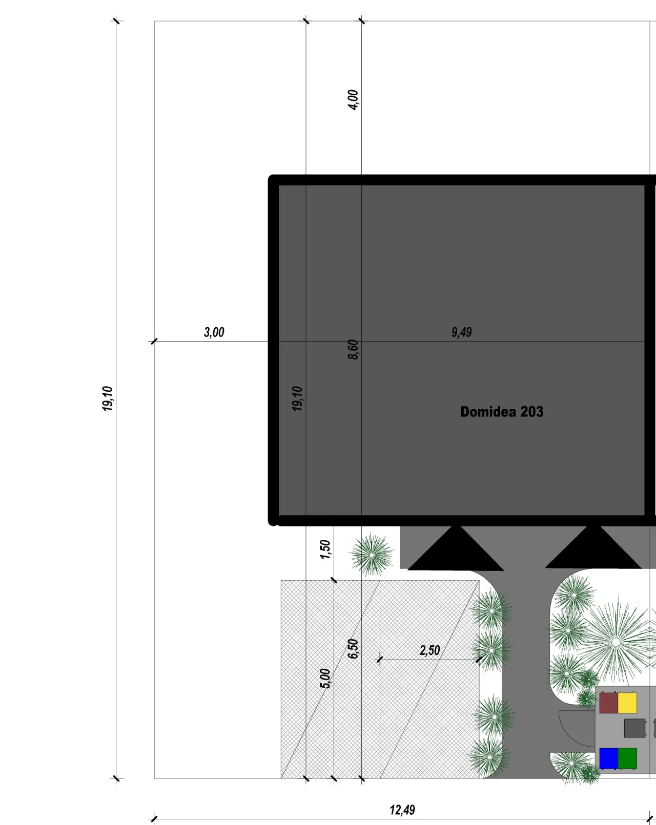 Domidea 203 dwulokalowy bliźniaczy Rzut 4