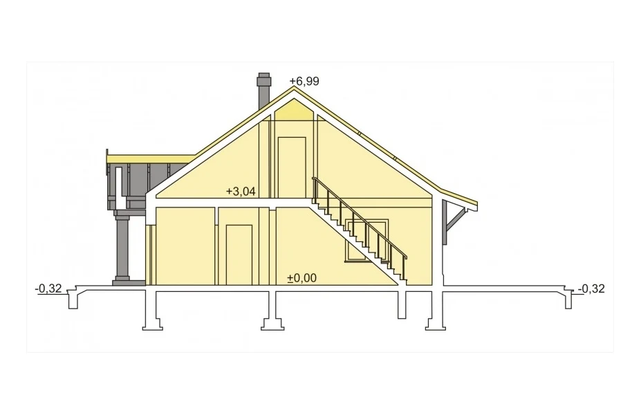 Gotowy Projekt Sielanka II 35st. Wersja B Z Podwójnym Garażem 189.9 M² ...