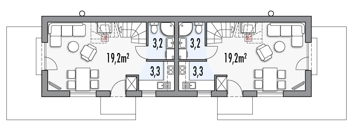 Mikrus 2 - jednorodzinny dwulokalowy