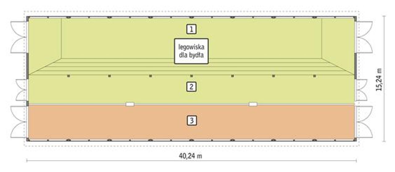 obora dla 45 sztuk bydła mięsnego bo02 - BO02 Rzut 1