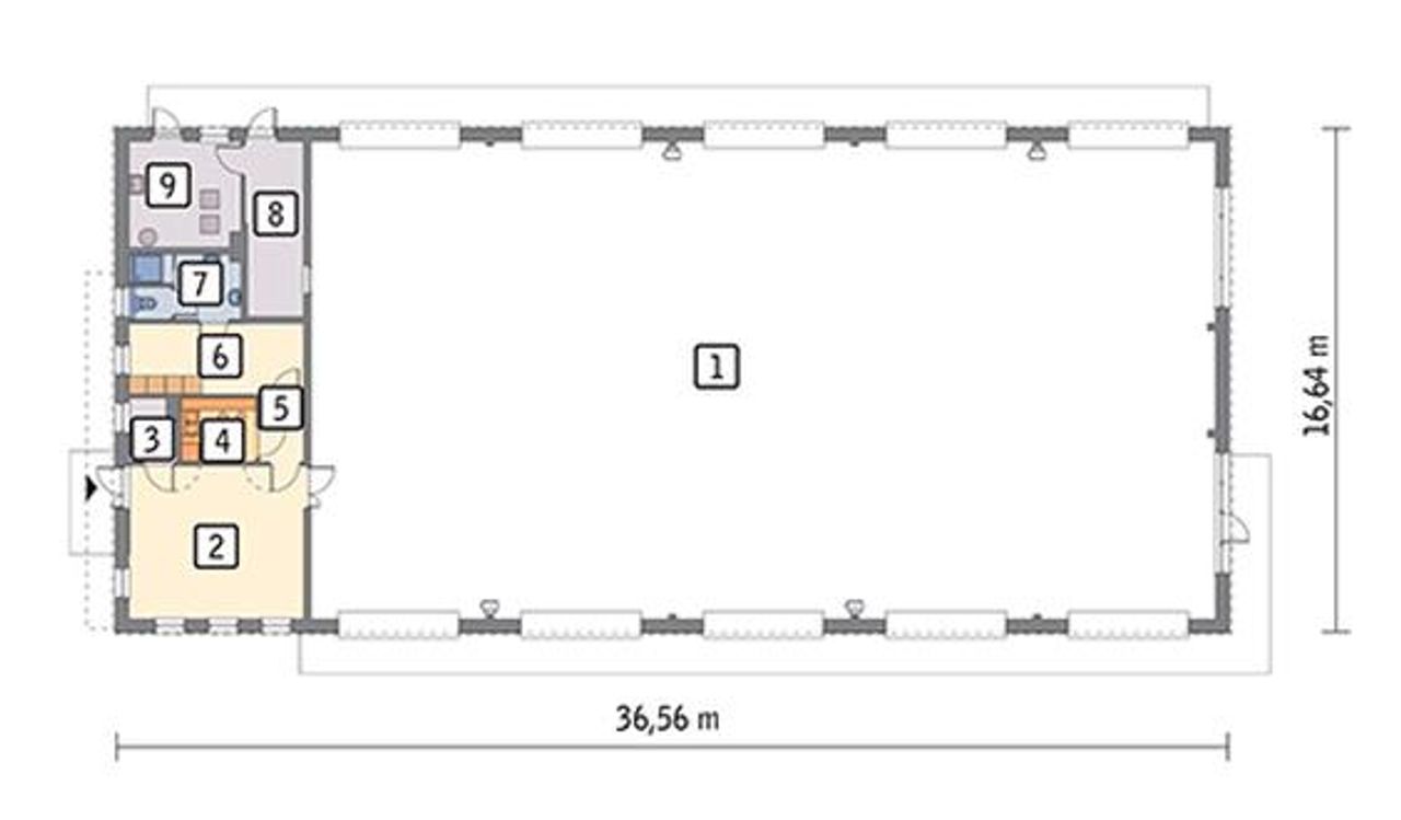 magazyn z częścią pomocniczą gm08a - GM08a Rzut 1