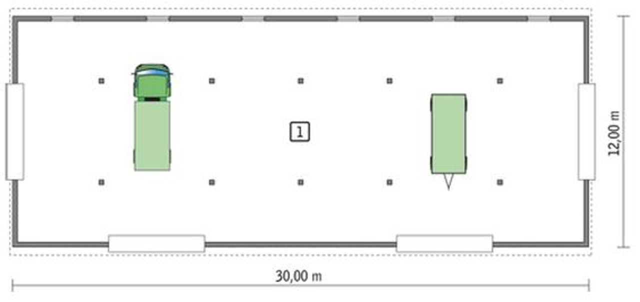 budynek garażowo-magazynowy gmc04b - GMC04b Rzut 1