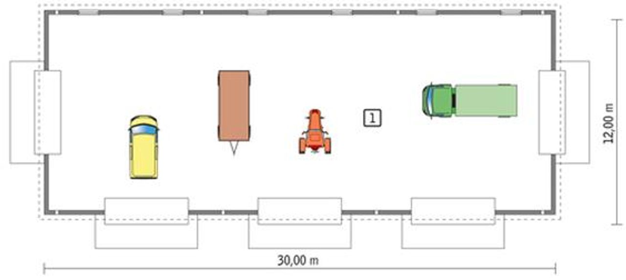 budynek garażowo-magazynowy gmc04d - GMC04d Rzut 1
