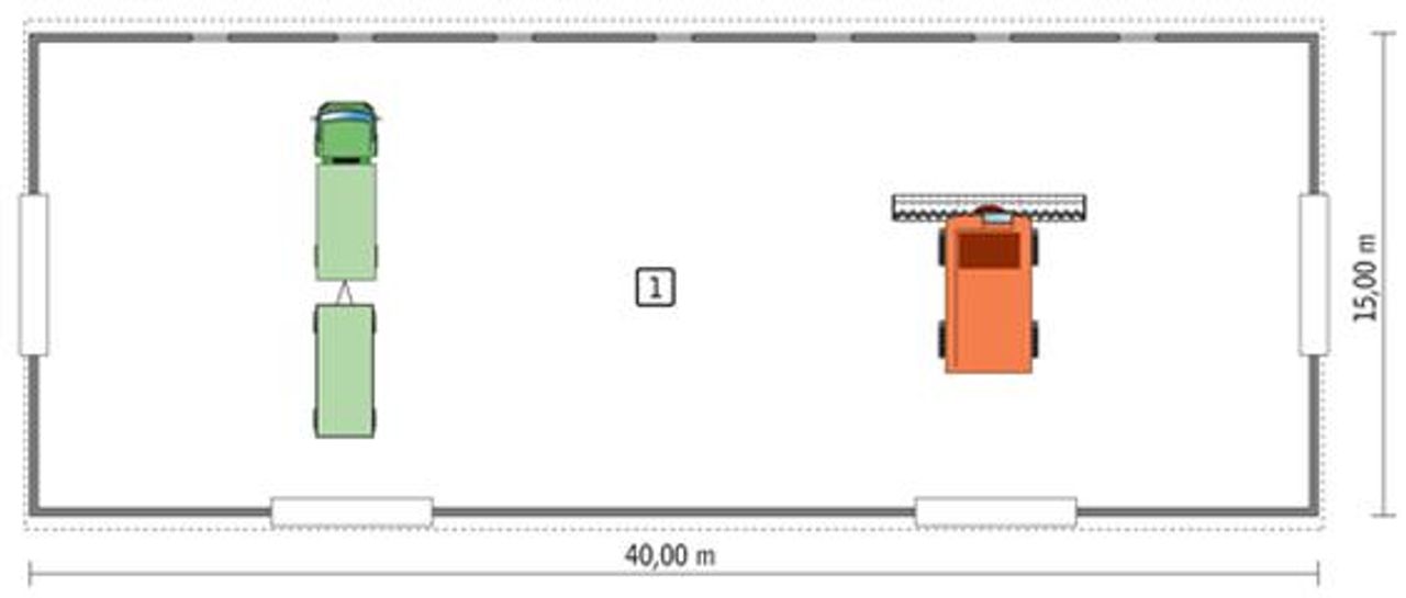 budynek garażowo-magazynowy gmc05a - GMC05a Rzut 1