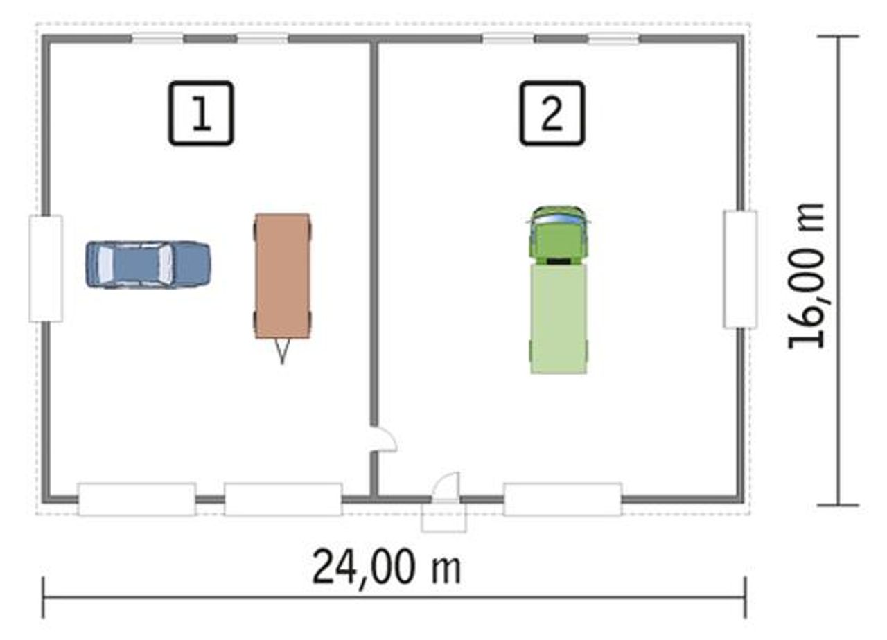 budynek garażowo-magazynowy gmc09 - GMC09 Rzut 1