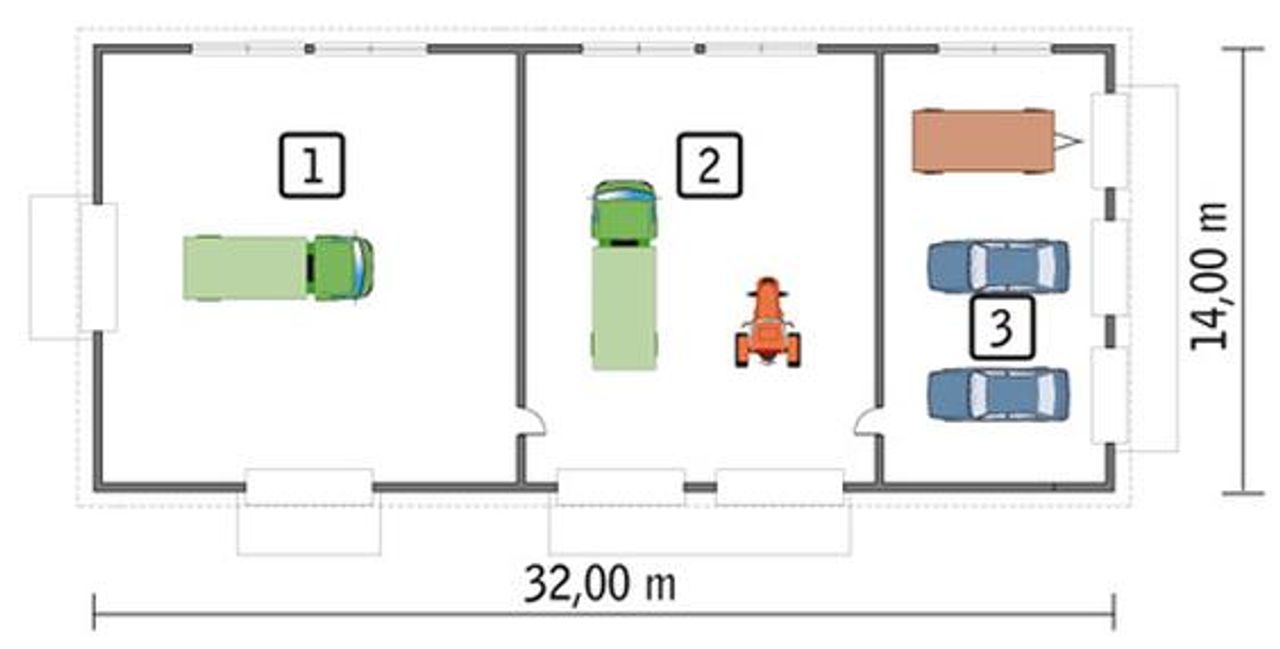 budynek garażowo-magazynowy gmc10 - GMC10 Rzut 1