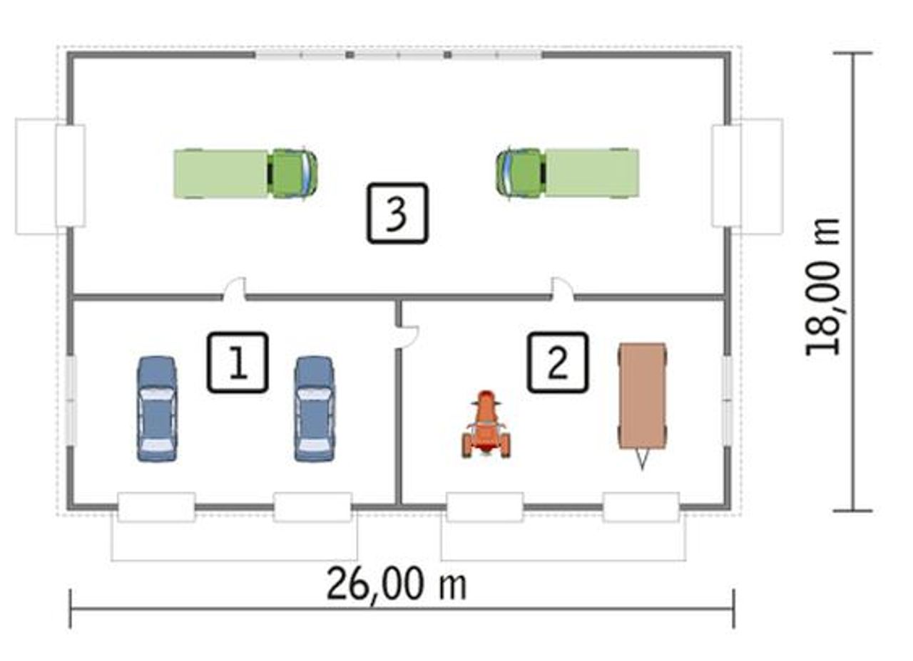 budynek garażowo-magazynowy gmc11 - GMC11 Rzut 1