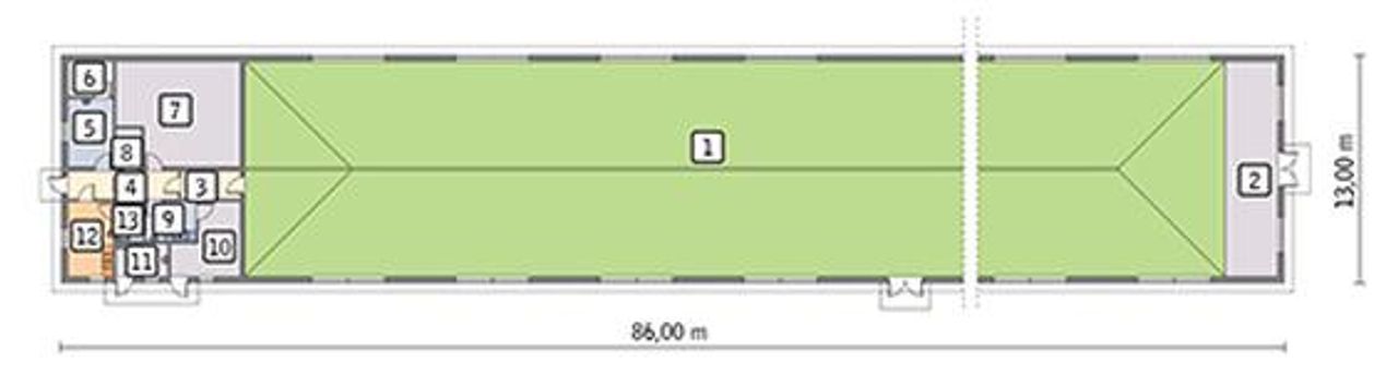 kurnik dla 15047 sztuk brojlerów kurzych kc05 - KC05 Rzut 1