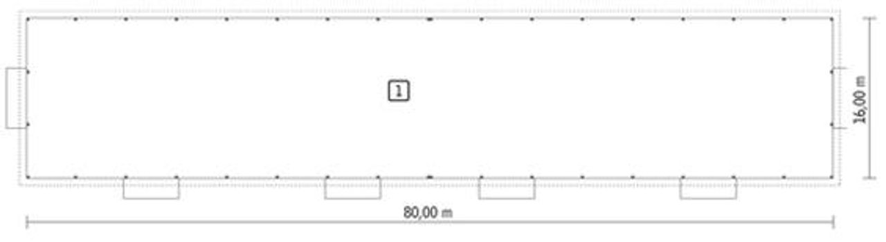 wiata magazynowa pmc01 - PMC01 Rzut 1