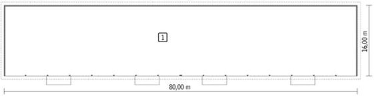 wiata magazynowa pmc01a - PMC01a Rzut 1