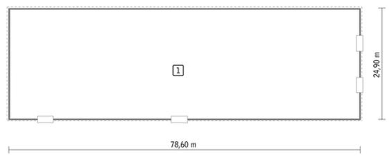 Magazyn (w konstrukcji stalowej) - PMC12St Rzut 1