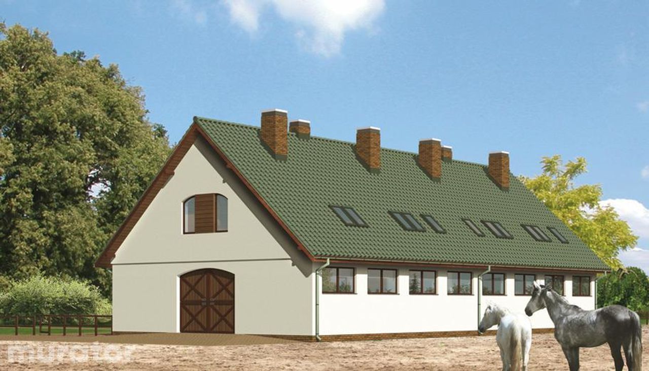 stajnia dla 10 koni z częścią mieszkalną s16 - S16 Wizualizacja 2
