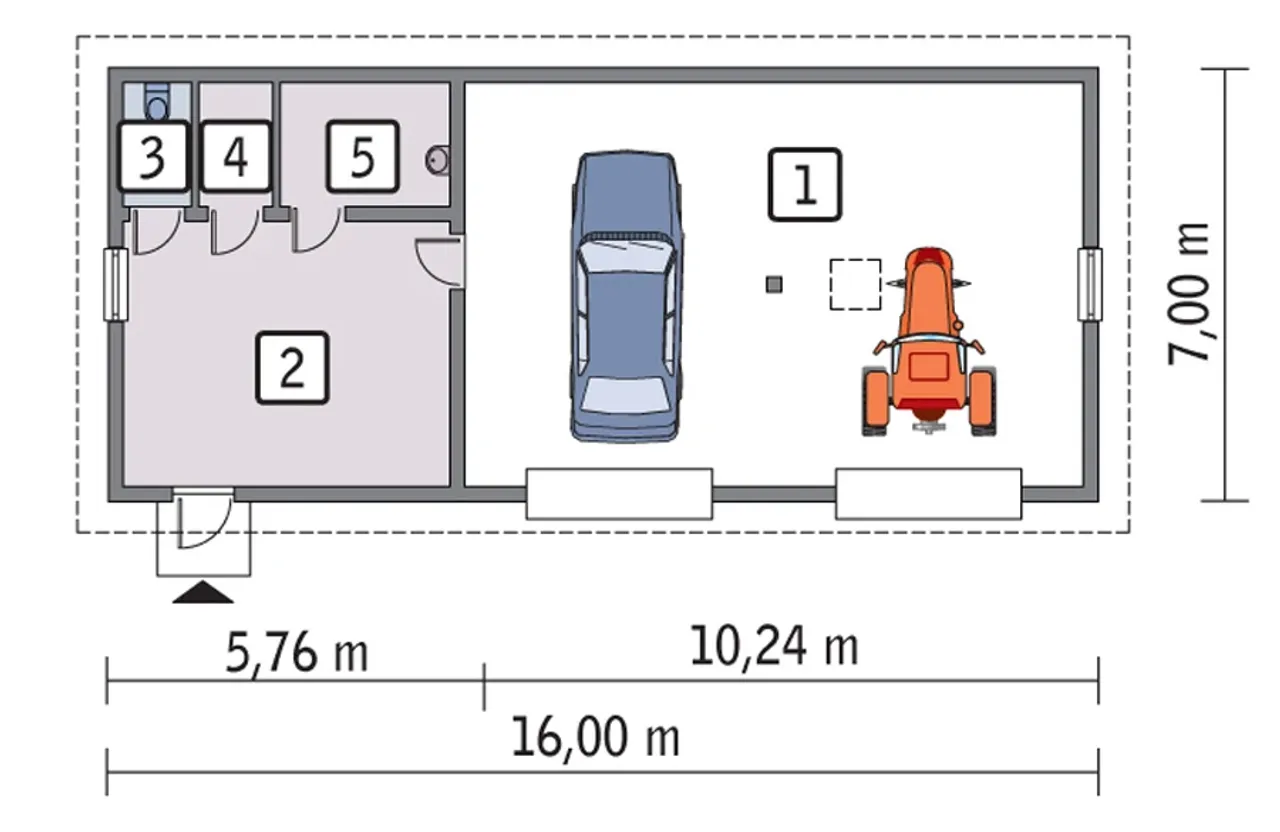 Budynek garażowo-magazynowy - GMC51