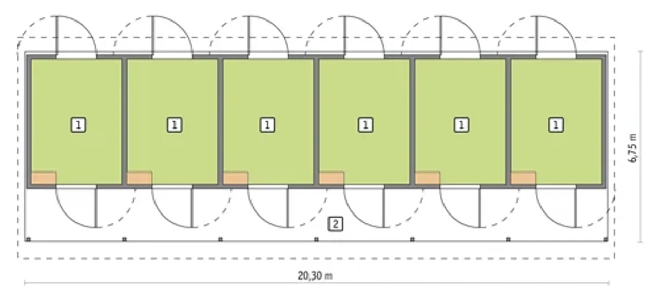 Stajnia dla 6 koni - S14