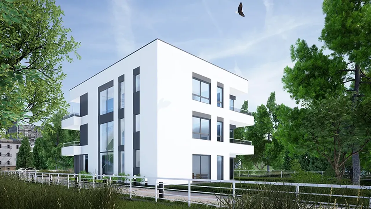 Budynek mieszkalny - alternatywy 6 - UC410 Budynek mieszkalny - alternatywy 6 - UC410 Wizualizacja 3