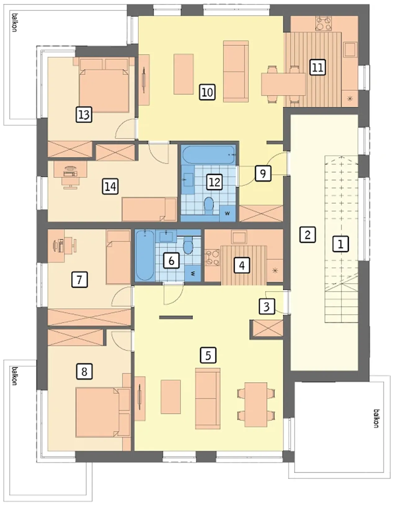 Budynek mieszkalny - alternatywy 6 - UC410 Budynek mieszkalny - alternatywy 6 - UC410 Rzut 2