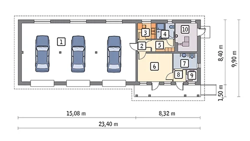 Budynek garażowo-magazynowy - GMC38a