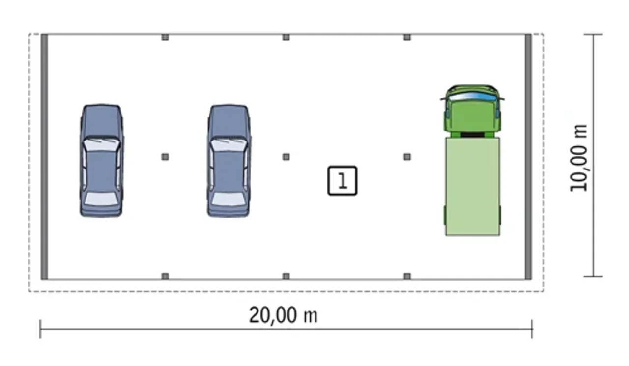 Wiata garażowo-magazynowa - GMC40