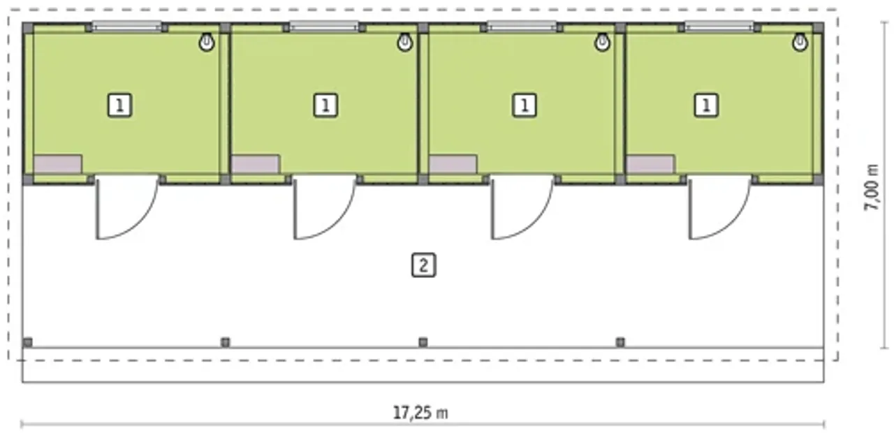 Stajnia dla 4 koni - SC02S