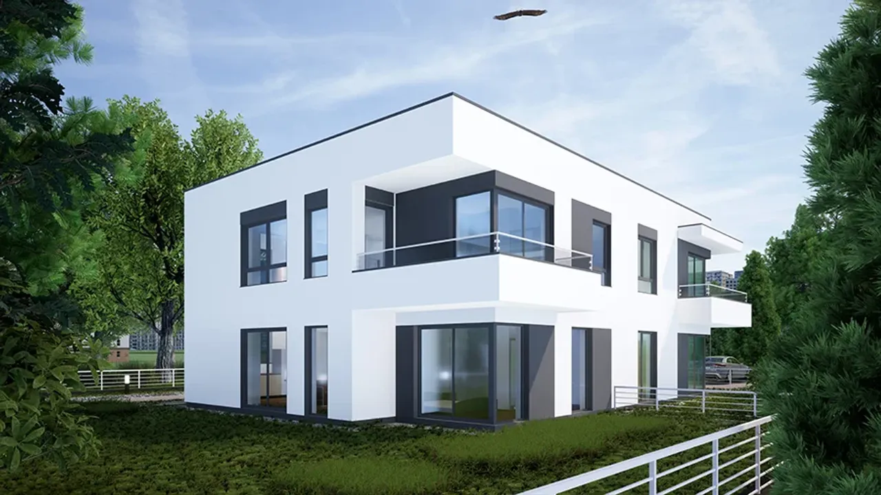 Budynek mieszkalny - alternatywy 4a - UC410a Budynek mieszkalny - alternatywy 4a - UC410a Wizualizacja 4