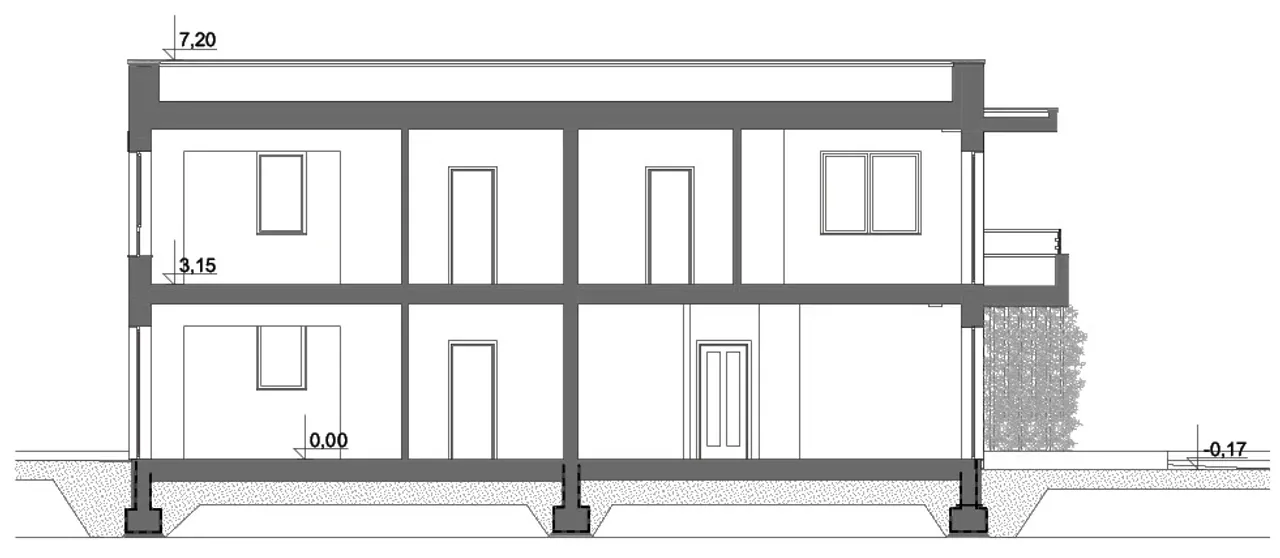 Budynek mieszkalny - alternatywy 4a - UC410a Budynek mieszkalny - alternatywy 4a - UC410a Rzut 3