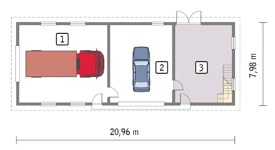 Budynek garażowo-magazynowy - GMC54