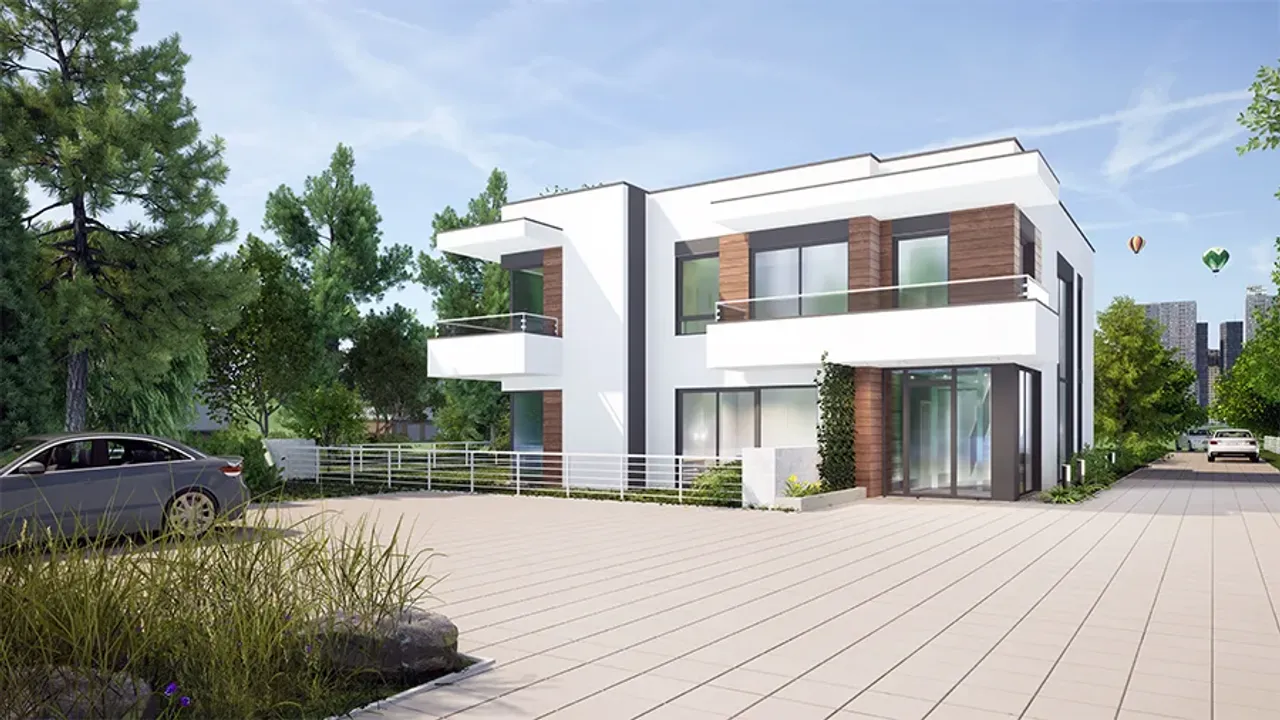 Budynek mieszkalny - alternatywy 4b - UC410b Budynek mieszkalny - alternatywy 4b - UC410b Wizualizacja 1