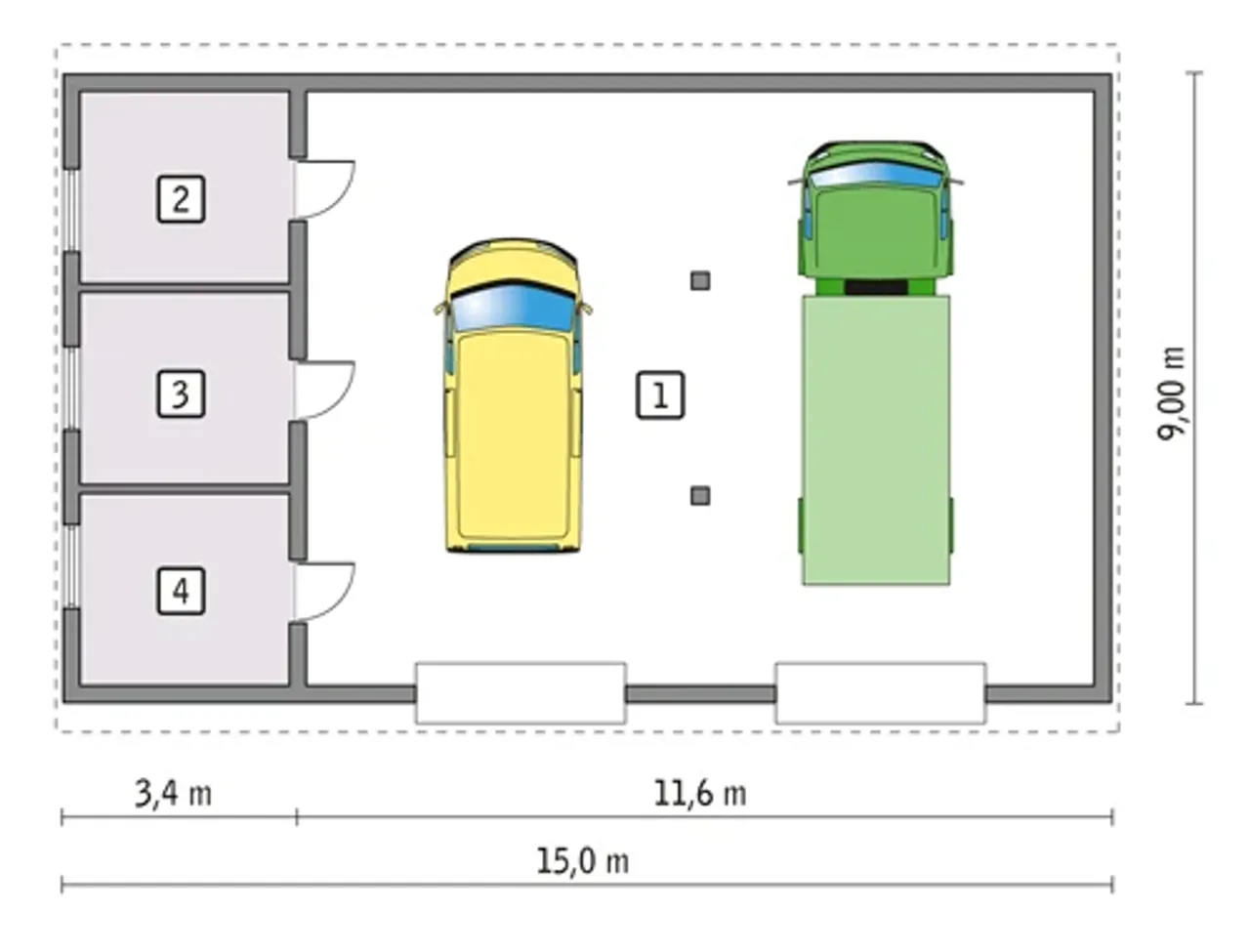 Budynek garażowo-magazynowy - GMC47