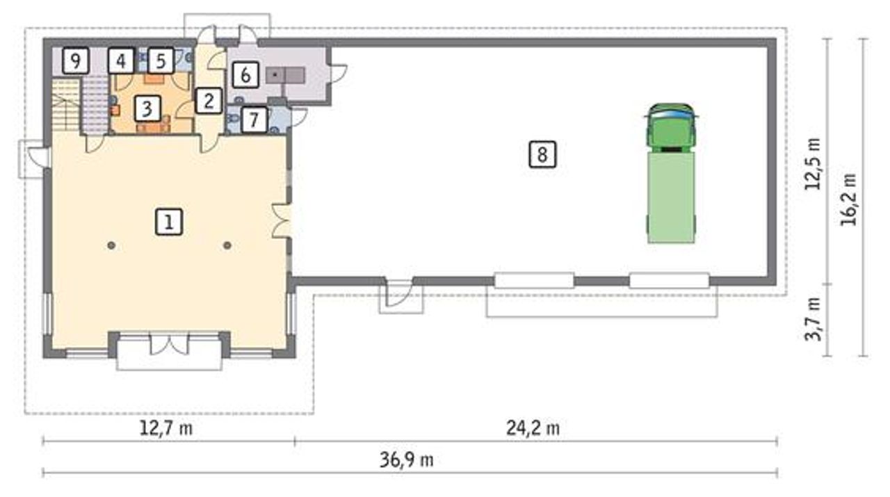 budynek usługowy uc13 - UC13 Rzut 1