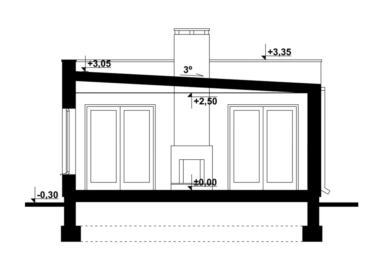 G202 - Budynek rekreacyjny z sauną Rzut 2