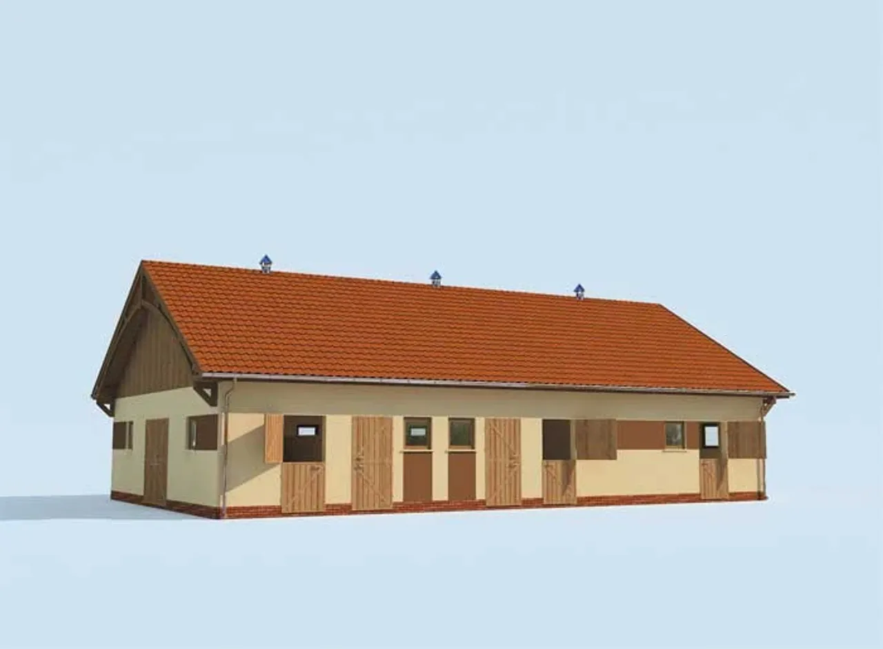 S19 Stajnia dla koni - 9 boksów Wizualizacja 2