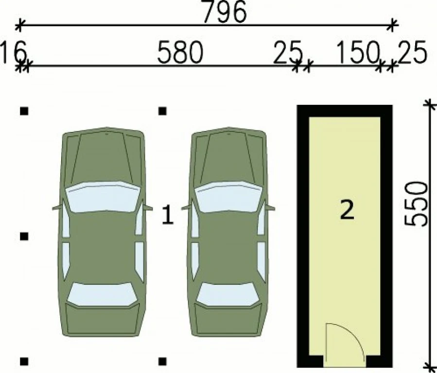 G48 wiata garażowa