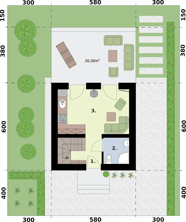 Lido 3 A dom letniskowy na zgłoszenie do 35m2